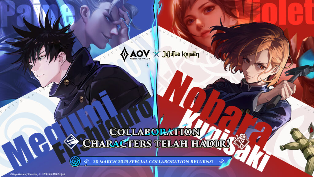 Arena of Valor X Jujutsu Kaisen
Ada Skin Megumi Fushiguro & Nobara Kugisaki
